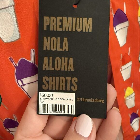 Nola Dawg Men’s Short Sleeve Button Shaved Ice Shirt Louisiana Artsy Size S - Picture 7 of 12